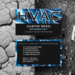 Customise HVAC Heating Air Cooling Conditioning Business Card