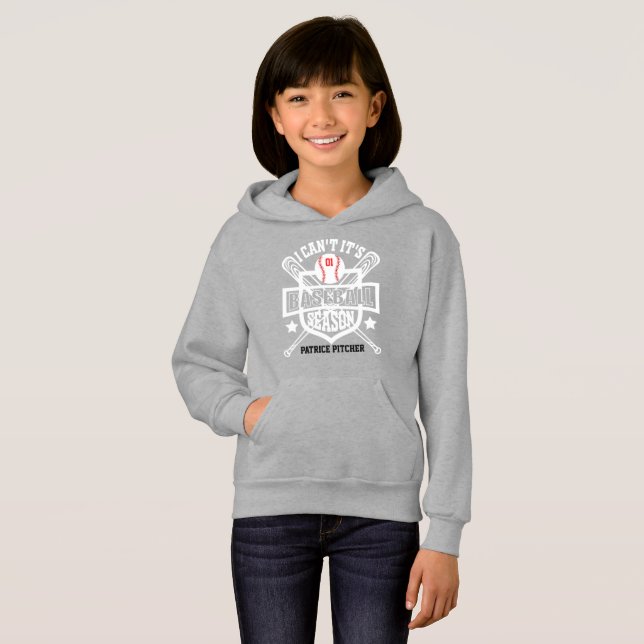 Customise I Can't Its Baseball Season Number Posit (Front Full)