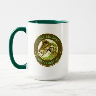 Customise I Like Big Bass And I Cannot Lie Fishing Mug