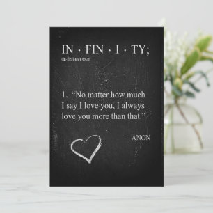 Customise INFINITY LOVE YOU MORE Valentine's Card