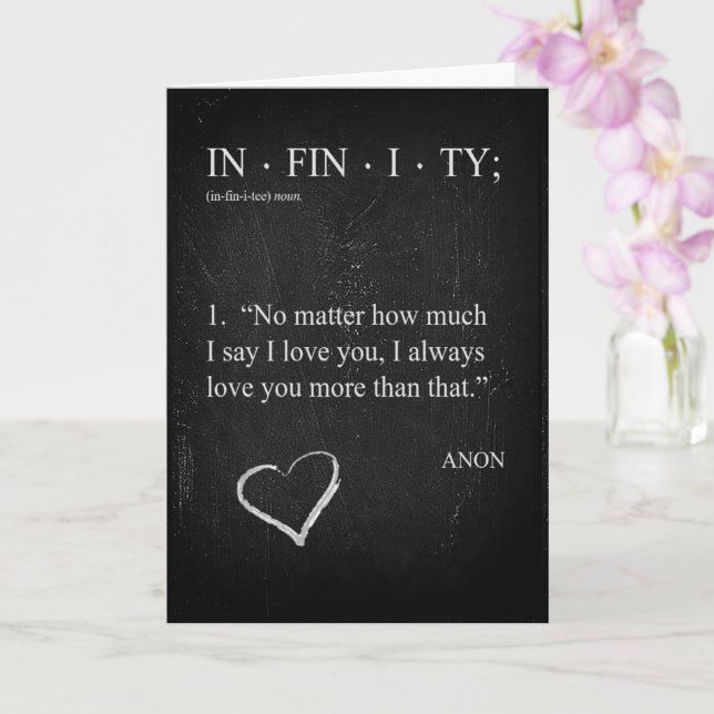 Customise INFINITY LOVE YOU MORE Valentine's Card (Orchid)