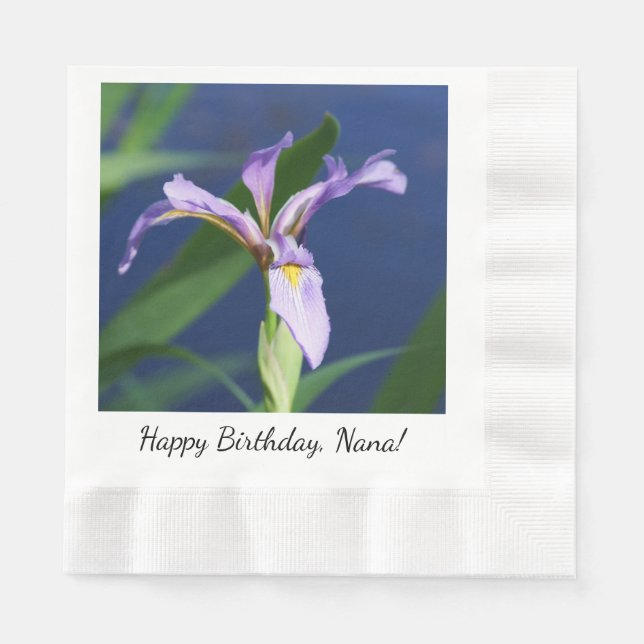 Customise Iris Party Napkins (Front)