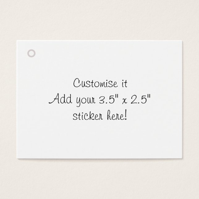 Customise it blank gift tag (Front)