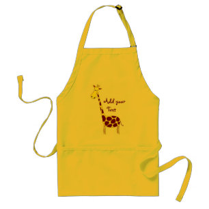 Customise It! Cute Giraffe Design Standard Apron