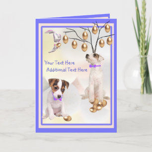 Customise It Jack Russell Puppy Easter Card