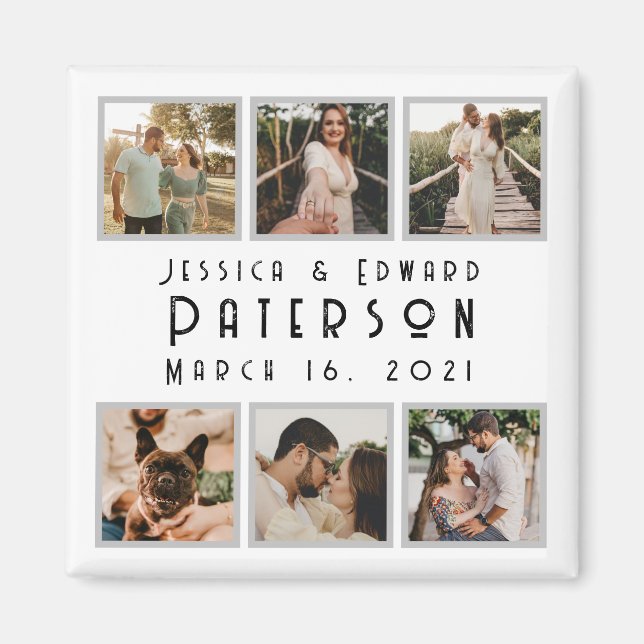 Customise It, Love Photos Modern Personalised Gift Magnet (Front)