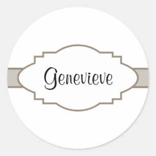 Customise It! Nameplate Classic Round Sticker
