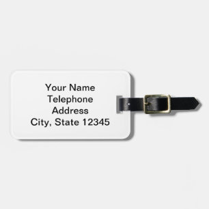 Customise It! Solid Pattern Base Luggage Tag