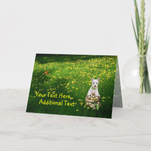 Customise It Westie Puppy Easter Card