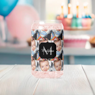 Customise it with Your Photo Custom Monogram Can Glass