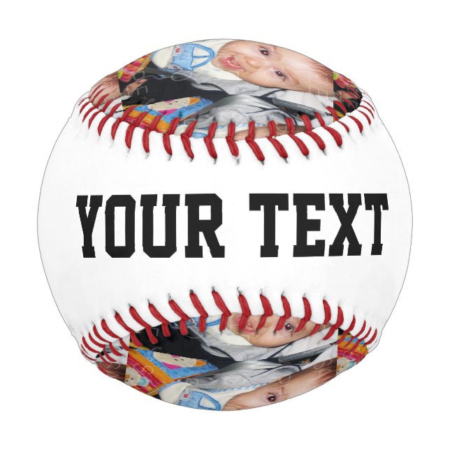 Customise it with Your photo pattern and text Baseball (Back)