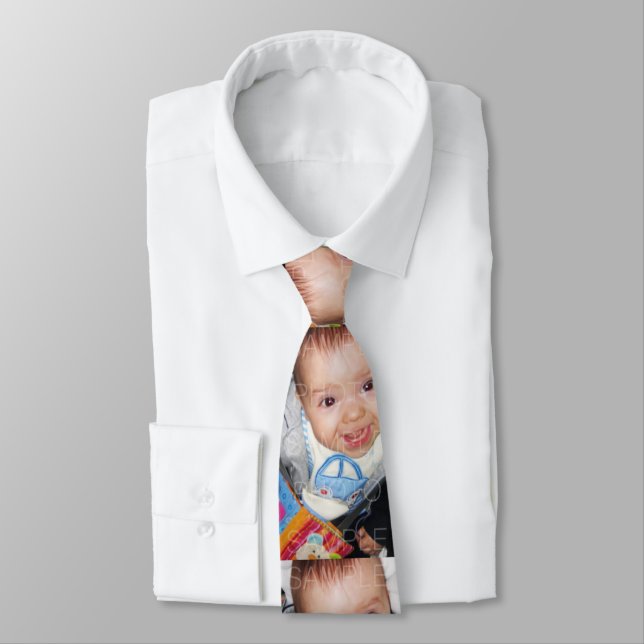 Customise it with Your photo pattern Tie (Tied)