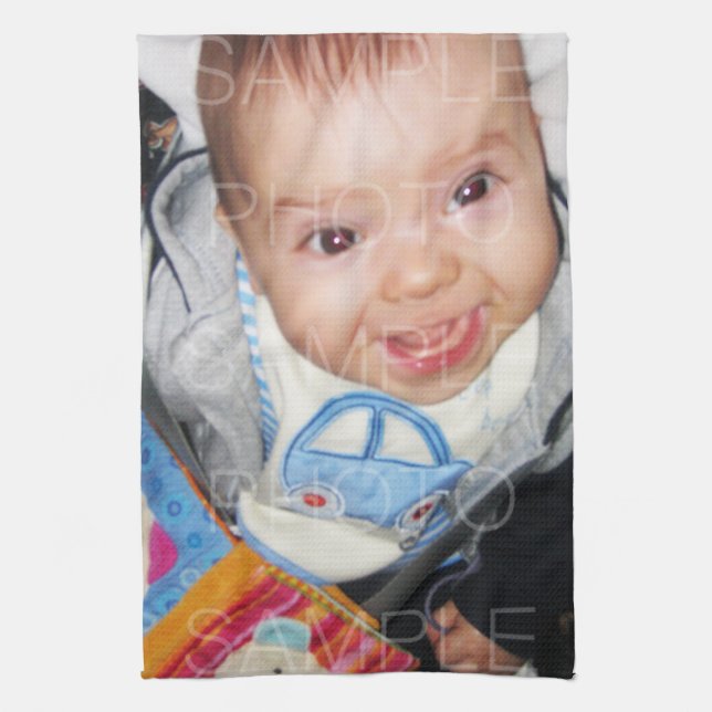 Customise it with Your photo Tea Towel (Vertical)