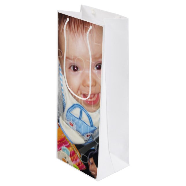 Customise it with Your photos Wine Gift Bag (Front Angled)