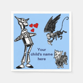 Customise it: Wizard of Oz, Tin Man, Toto Monkey Napkin