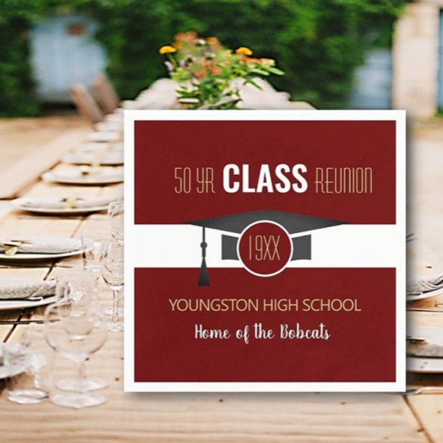 Customise it! Your Year & School Reunion Napkins (Creator Uploaded)