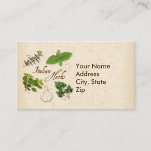 Customise Italian Herbs Business Card
