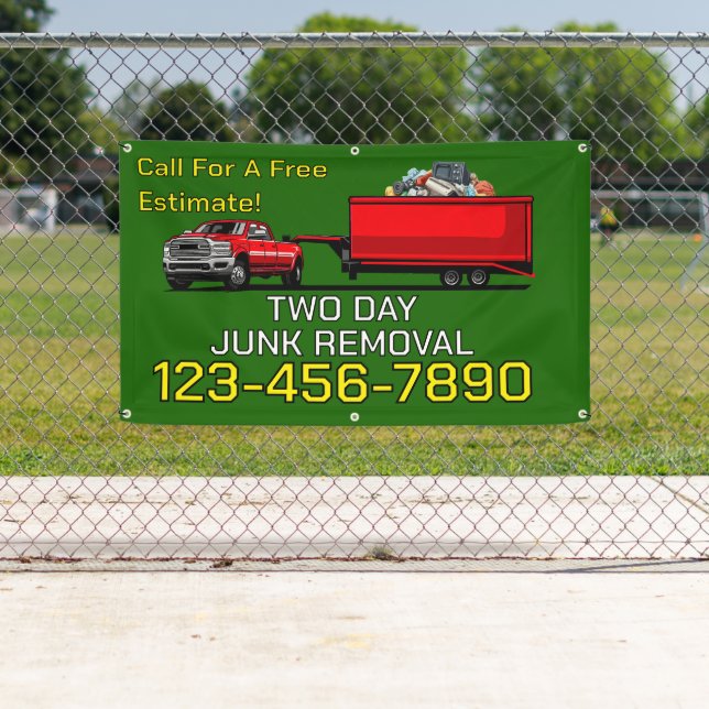 Customise Junk Removal Business Promotional Banner (Insitu)
