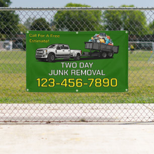 Customise Junk Removal Business Promotional Fence Banner