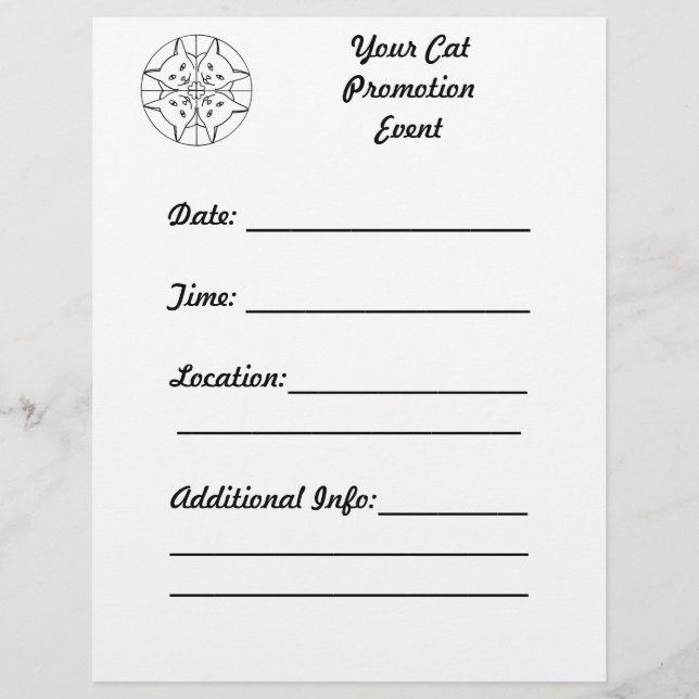 Customise Kaleidoscope Cats Cat Promotional Flyers (Front)