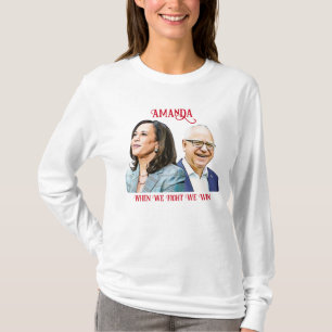 Customise Kamala Harris Tim Walz 2024  T-Shirt