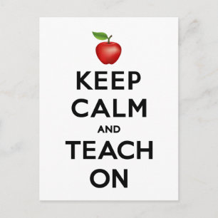 Customise Keep Calm and Teach On Postcard