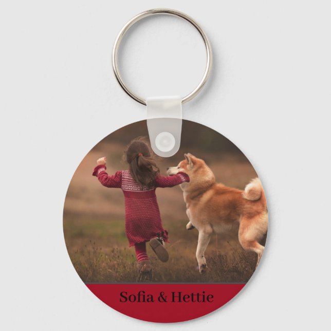 Customise Keyring - Your Photo and Name(s) (Front)