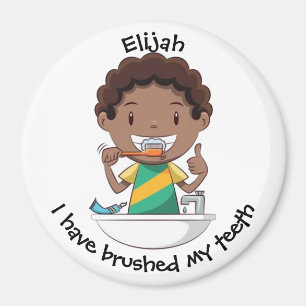 Customise Kids Magnet - I have brushed my teeth