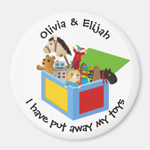 Customise Kids Magnet - I have put away my toys