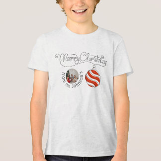 Customise Kids Minimalist Merry Christmas Tshirt