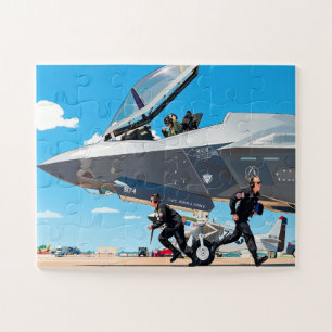 Customise Kids Pre Flight F-35 Lightning II Name Jigsaw Puzzle