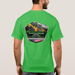 Customise Land Clearing Mulching Service Logo T-Shirt