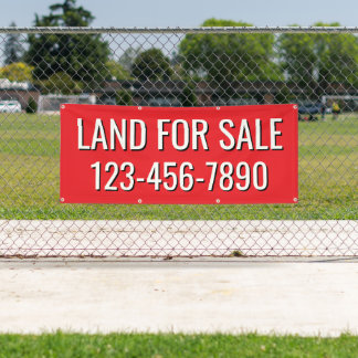 Customise Land For Sale or Lease Fence Line Banner