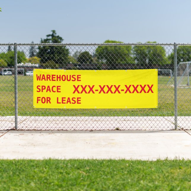 Customise Large For Lease Warehouse/Retail/Office  Banner (Insitu)
