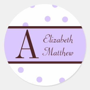 Customise Last and First Name Lilac Sticker