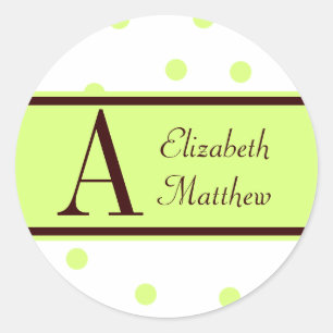 Customise Last and First Name Soft Green Sticker