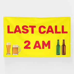 Customise Last Call 2AM Bar Pub Business  Banner