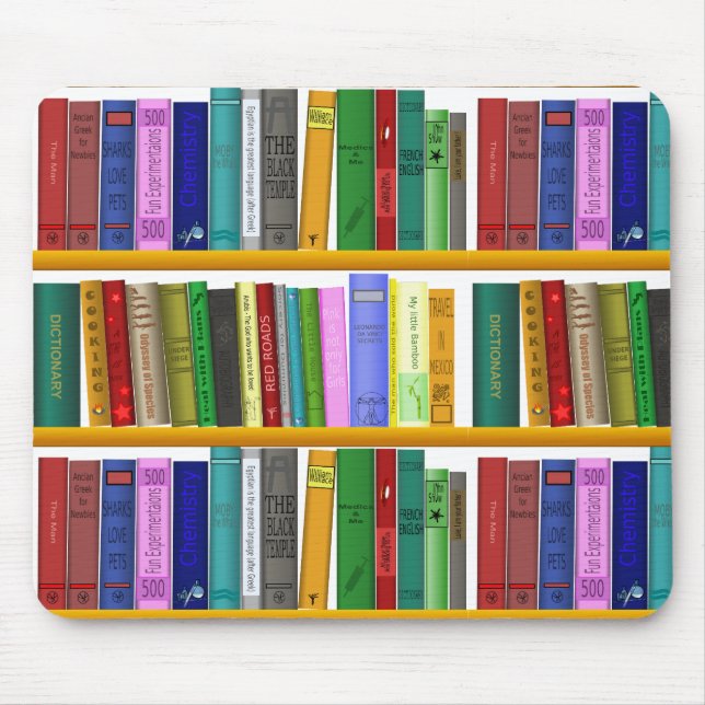 Customise Library Design Mouse Mat (Front)