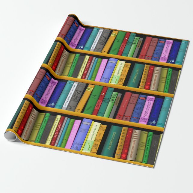 Customise Library Design Wrapping Paper (Unrolled)