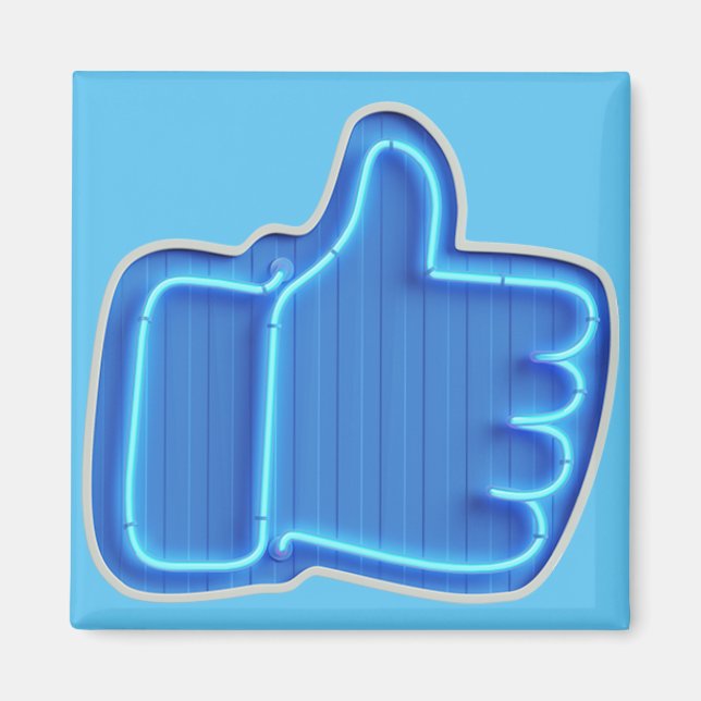 Customise Like Neon Hand design Magnet (Front)