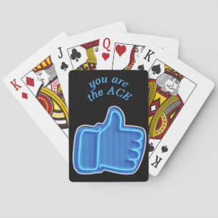 Customise Like Neon Hand design Playing Cards