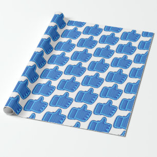 Customise Like Neon Hand design Wrapping Paper