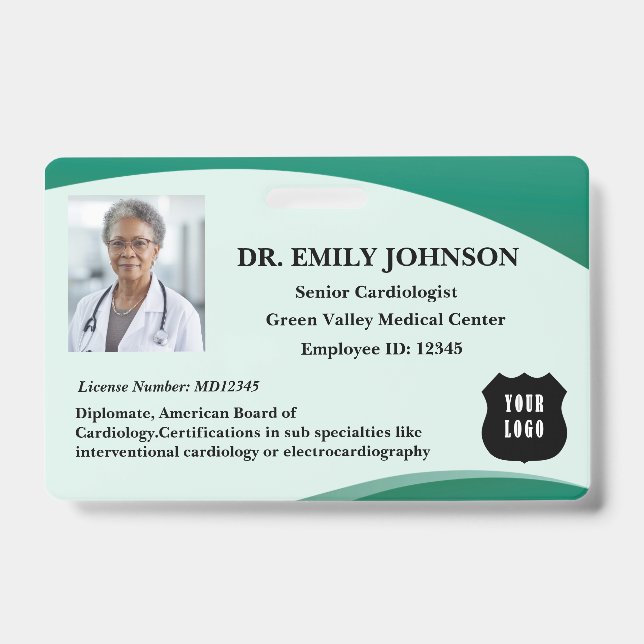  Customise Logo Doctor Surgeon Physician ID Badge (Front)