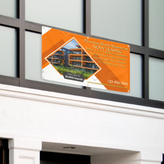 Customise Logo Text Image Apartments Now Leasing Banner