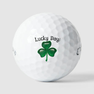 Customise Lucky Day! Shamrock Golf Balls