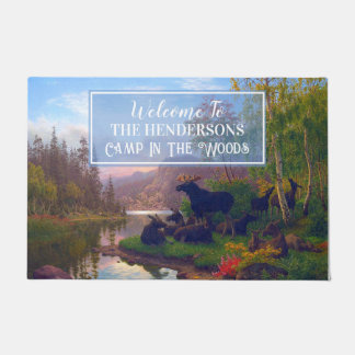 Customise Majestic Moose Boreal Forest Wild Nature Doormat