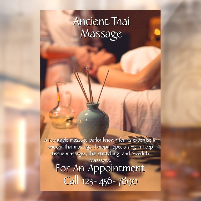Customise Massage Studio Business 2  Window Cling (Sheet 2)