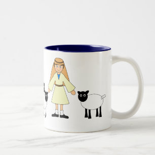 Customise Me -- Children's Nativity Shepherd Boy Two-Tone Coffee Mug