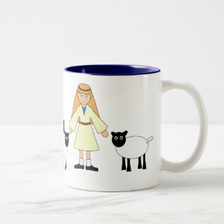 Customise Me -- Children's Nativity Shepherd Boy Two-Tone Coffee Mug