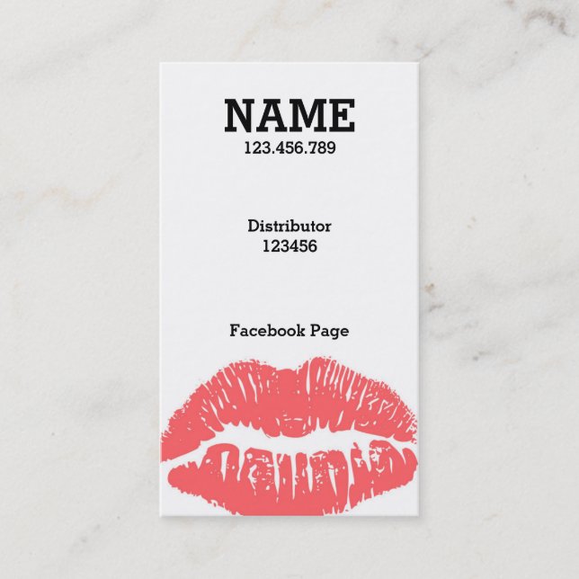Customise ME! Light Pink Lips Business card (Front)
